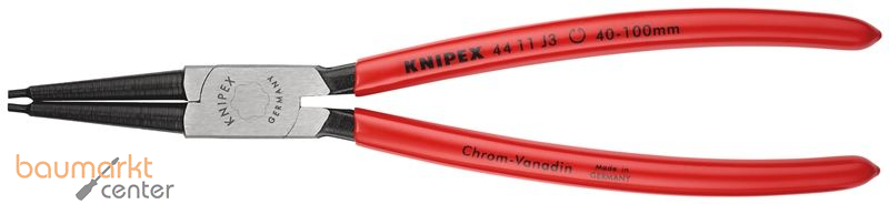 KNIPEX 44 11 J3 SB Sicherungsringzange f�r Innenringe in Bohrungen mit Kunststoff �berzogen schwarz atramentiert 225 mm