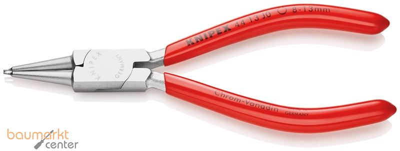 KNIPEX 44 13 J0 Sicherungsringzange f�r Innenringe in Bohrungen mit Kunststoff �berzogen verchromt 140 mm