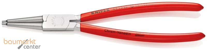 KNIPEX 44 13 J3 Sicherungsringzange f�r Innenringe in Bohrungen mit Kunststoff �berzogen verchromt 225 mm