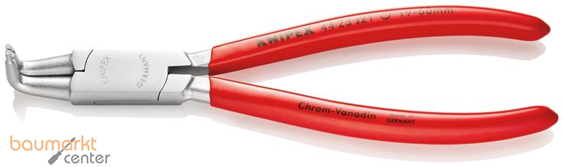 KNIPEX 44 23 J21 Sicherungsringzange f�r Innenringe in Bohrungen mit Kunststoff �berzogen verchromt 170 mm