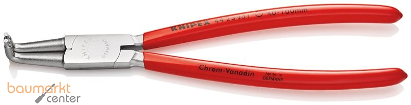 KNIPEX 44 23 J31 Sicherungsringzange f�r Innenringe in Bohrungen mit Kunststoff �berzogen verchromt 215 mm