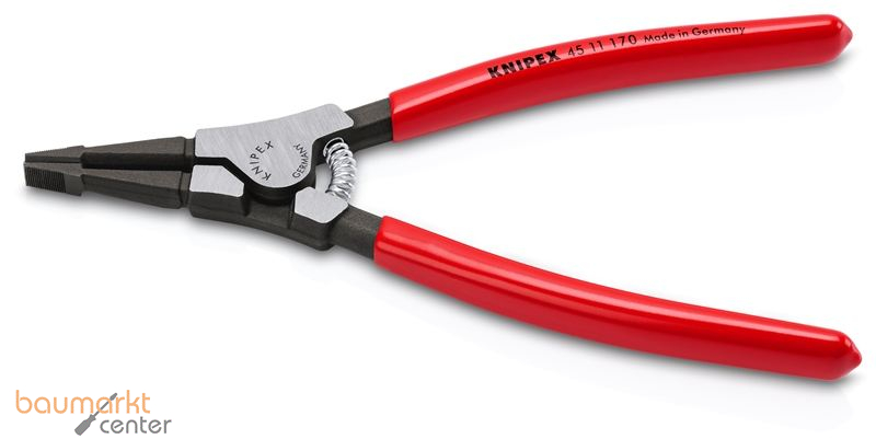 KNIPEX 45 11 170 Montagezange f�r Sprengringe auf Wellen mit Kunststoff �berzogen br�niert 170 mm