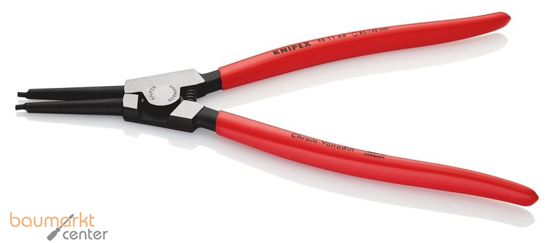 KNIPEX 46 11 A4 SB Sicherungsringzange f�r Au�enringe auf Wellen mit Kunststoff �berzogen schwarz atramentiert 320 mm