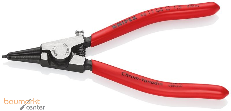 KNIPEX 46 11 G0 Sicherungsringzange f�r Greifringe auf Wellen mit Kunststoff �berzogen schwarz atramentiert 140 mm