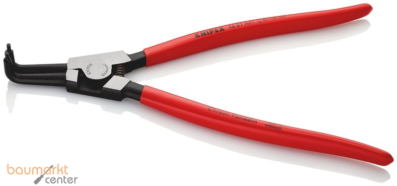 KNIPEX 46 21 A41 SB Sicherungsringzange f�r Au�enringe auf Wellen mit Kunststoff �berzogen schwarz atramentiert 300 mm