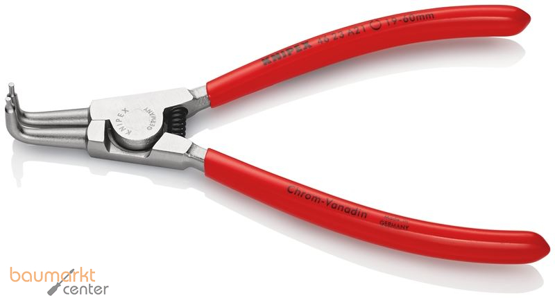 KNIPEX 46 23 A21 Sicherungsringzange f�r Au�enringe auf Wellen mit Kunststoff �berzogen verchromt 170 mm