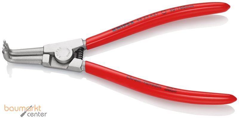 KNIPEX 46 23 A31 Sicherungsringzange f�r Au�enringe auf Wellen mit Kunststoff �berzogen verchromt 200 mm