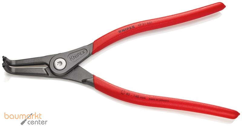 KNIPEX 49 21 A41 Pr�zisions-Sicherungsringzange f�r Au�enringe auf Wellen mit rutschhemmendem Kunststoff �berzogen grau atramentiert 305 mm
