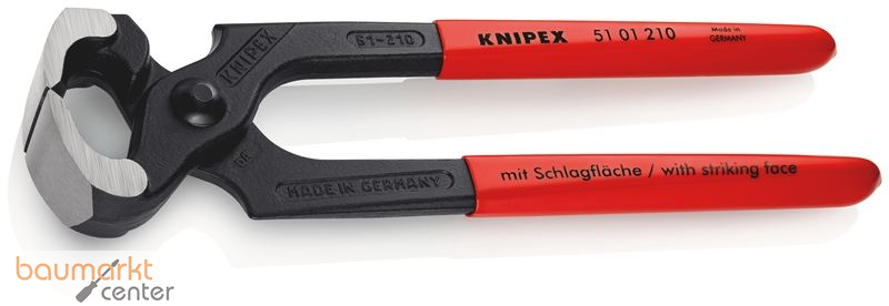 KNIPEX 51 01 210 SB Hammerzange mit Kunststoff �berzogen schwarz atramentiert 210 mm