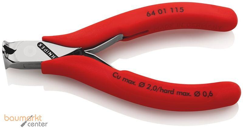 KNIPEX 64 01 115 Elektronik-Vornschneider mit rutschhemmenden Kunststoff-H�llen 115 mm