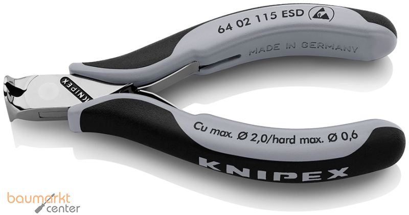KNIPEX 64 02 115 ESD Elektronik-Vornschneider ESD mit Mehrkomponenten-H�llen 115 mm