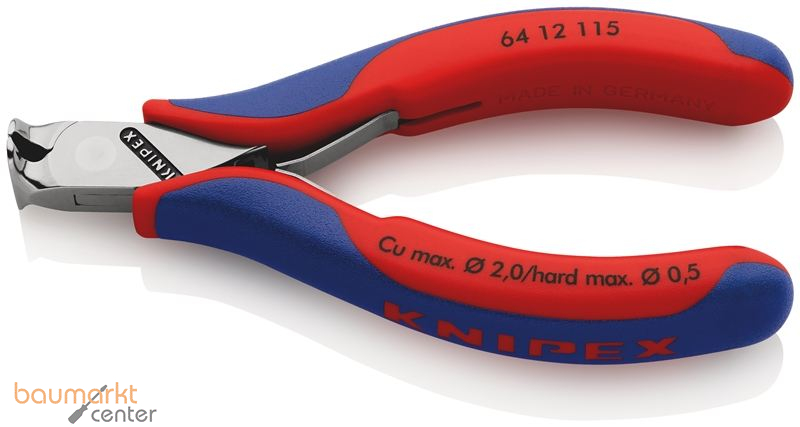 KNIPEX 64 12 115 Elektronik-Vornschneider mit Mehrkomponenten-H�llen 115 mm