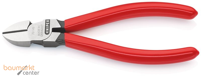 KNIPEX 70 01 140 Seitenschneider mit Kunststoff �berzogen schwarz atramentiert 140 mm