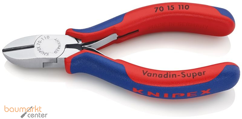 KNIPEX 70 15 110 Seitenschneider mit Mehrkomponenten-H�llen verchromt 110 mm