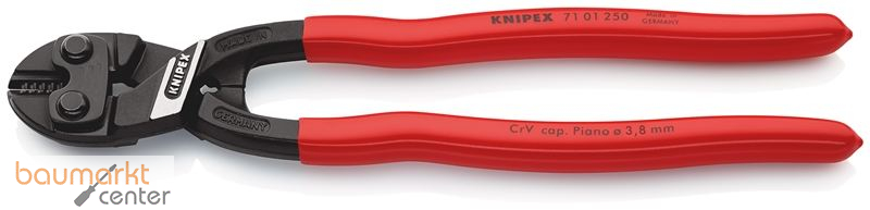 KNIPEX 71 01 250 SB CoBolt� XL Kompakt-Bolzenschneider mit Kunststoff �berzogen schwarz atramentiert 250 mm