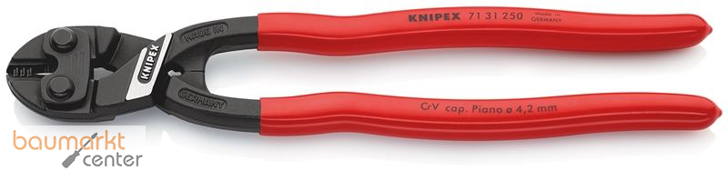 KNIPEX 71 31 250 SB CoBolt� XL Kompakt-Bolzenschneider mit Kunststoff �berzogen schwarz atramentiert 250 mm