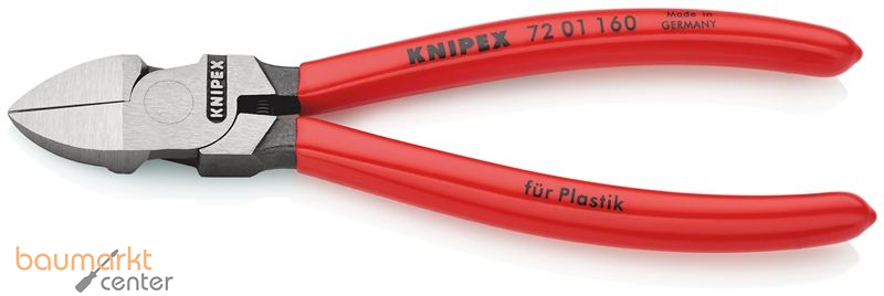 KNIPEX 72 01 160 SB Seitenschneider f�r Kunststoff mit Kunststoff �berzogen 160 mm