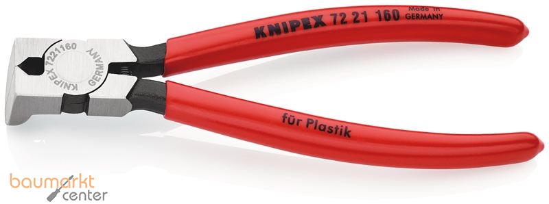 KNIPEX 72 21 160 Seitenschneider f�r Kunststoff mit Kunststoff �berzogen 160 mm