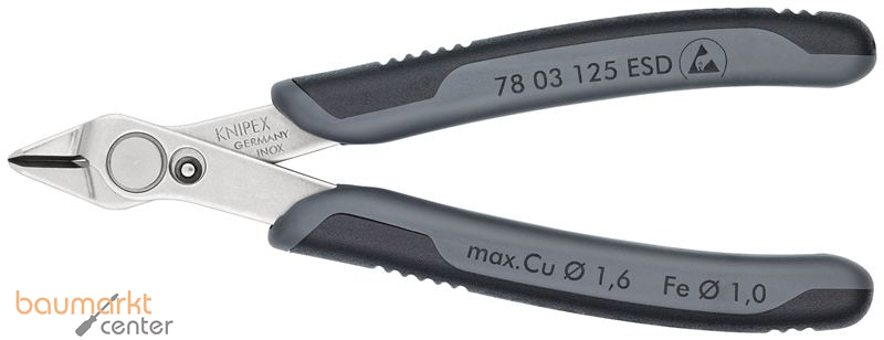 KNIPEX 78 03 125 ESDSB Elektronski Super Knips� ESD mit Mehrkomponenten-H�llen 125 mm