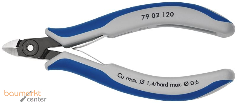 KNIPEX 79 02 120 Pr�zisions-Elektronik-Seitenschneider mit Mehrkomponenten-H�llen br�niert 120 mm