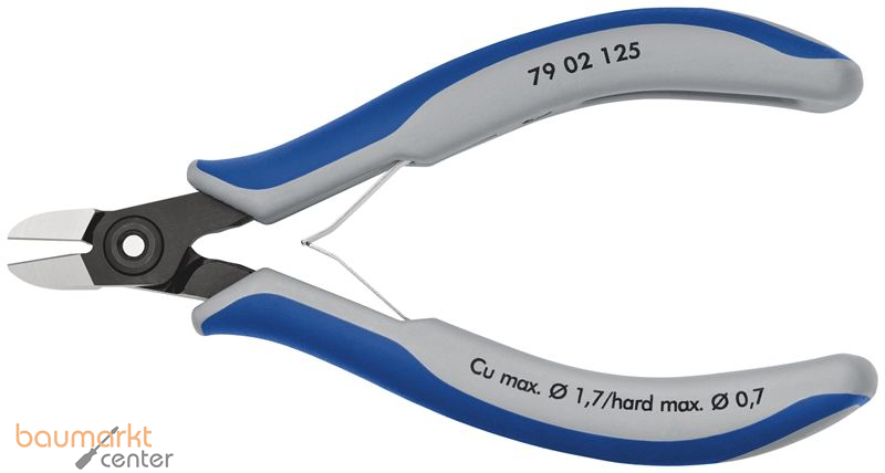 KNIPEX 79 02 125 Pr�zisions-Elektronik-Seitenschneider mit Mehrkomponenten-H�llen br�niert 125 mm