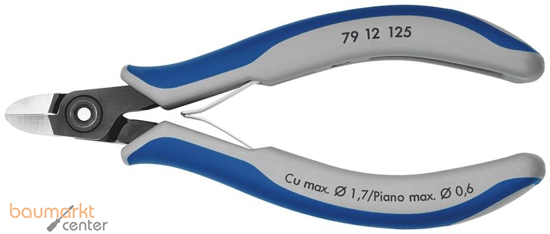 KNIPEX 79 12 125 Pr�zisions-Elektronik-Seitenschneider mit Mehrkomponenten-H�llen br�niert 125 mm