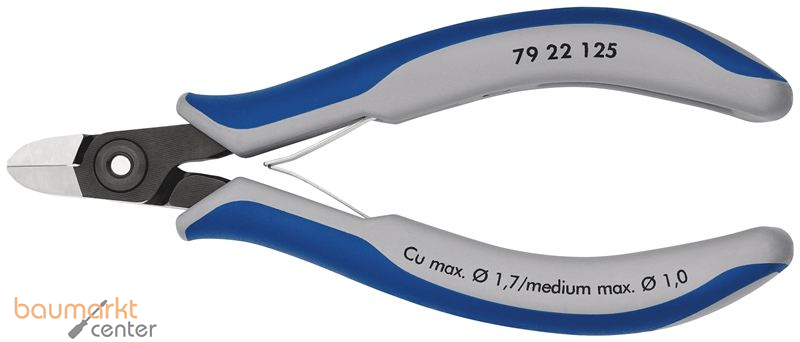 KNIPEX 79 22 125 Pr�zisions-Elektronik-Seitenschneider mit Mehrkomponenten-H�llen br�niert 125 mm