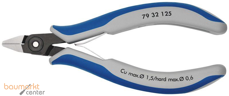 KNIPEX 79 32 125 Pr�zisions-Elektronik-Seitenschneider mit Mehrkomponenten-H�llen br�niert 125 mm