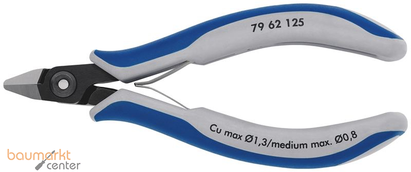 KNIPEX 79 62 125 Pr�zisions-Elektronik-Seitenschneider mit Mehrkomponenten-H�llen br�niert 125 mm