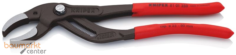 KNIPEX 81 01 250 SB Siphon- und Connectorenzange "SpeedGrip" mit rutschhemmendem Kunststoff �berzogen schwarz atramentiert 250 mm