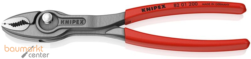 KNIPEX 82 01 200 SB TwinGrip Front- und Seitengreifzange mit rutschhemmendem Kunststoff �berzogen grau atramentiert 200 mm