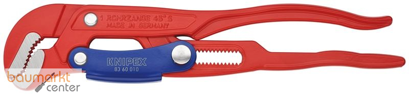 KNIPEX 83 60 010 Rohrzange S-Maul mit Schnelleinstellung rot pulverbeschichtet 330 mm