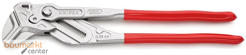 KNIPEX 86 03 400 Zangenschl�ssel XL Zange und Schraubenschl�ssel in einem Werkzeug mit Kunststoff �berzogen verchromt 400 mm