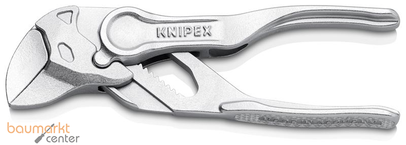 KNIPEX 86 04 100 BK Zangenschl�ssel XS Zange und Schraubenschl�ssel in einem Werkzeug aufgepr�gte, raue Oberfl�che verchromt 100 mm