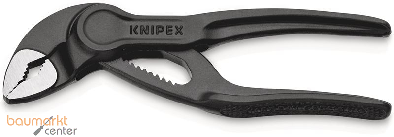 KNIPEX 87 00 100 Cobra� XS Wasserpumpenzange aufgepr�gte, raue Oberfl�che grau atramentiert 100 mm
