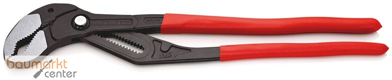 KNIPEX 87 01 560 Cobra� XXL Rohr- und Wasserpumpenzange mit rutschhemmendem Kunststoff �berzogen grau atramentiert 560 mm