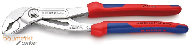 KNIPEX 87 05 300 Cobra� Hightech-Wasserpumpenzange mit Mehrkomponenten-H�llen verchromt 300 mm