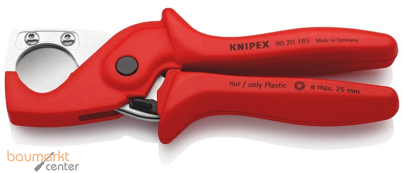 KNIPEX 90 20 185 SB PlastiCut� Schlauch- und Schutzrohrschneider aus z�hem, glasfaserverst�rktem Kunststoff 185 mm