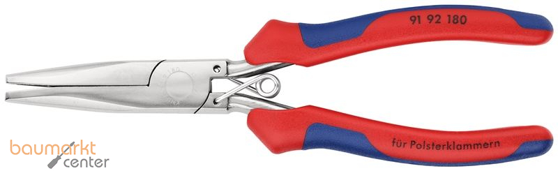 KNIPEX 91 92 180 Polsterklammerzange mit Mehrkomponenten-H�llen spiegelpoliert 185 mm