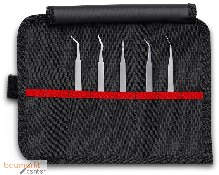 KNIPEX 92 00 03 SMD-Pr�zisionspinzetten-Set 5-teilig 90 mm