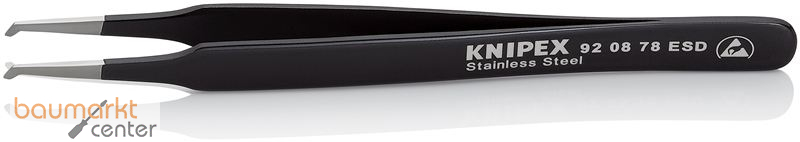 KNIPEX 92 08 78 ESD SMD-Pr�zisionspinzette Glatt 118 mm