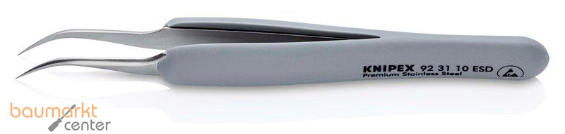 KNIPEX 92 31 10 ESD Pr�zisionspinzette mit gummiertem Griff ESD gummierter Griff 122 mm