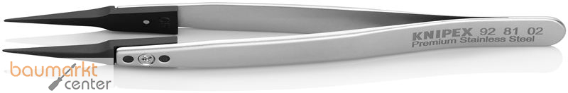 KNIPEX 92 81 02 Pinzette mit Wechselspitzen ESD Glatt 130 mm