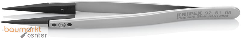 KNIPEX 92 81 05 Pinzette mit Wechselspitzen ESD Glatt 130 mm