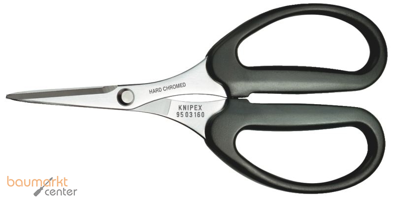 KNIPEX 95 03 160 SB Schere f�r Fasern aus KEVLAR� mit Kunststoff umspritzt verchromt 160 mm