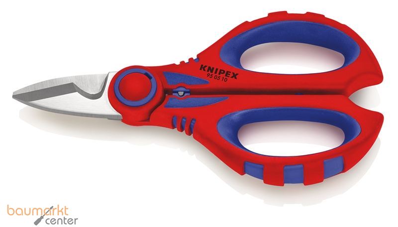 KNIPEX 95 05 10 SB Elektrikerscheren mit Mehrkomponenten-H�llen, glasfaserverst�rkt 160 mm