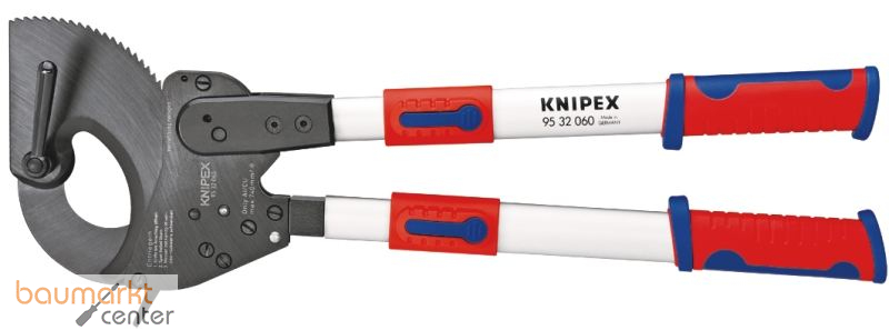 KNIPEX 95 32 060 Kabelschneider (Ratschenprinzip) mit Teleskopschenkeln mit Mehrkomponenten-H�llen 630 mm