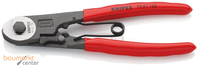 KNIPEX 95 61 150 Bowdenzugschneider mit Kunststoff �berzogen schwarz atramentiert 150 mm