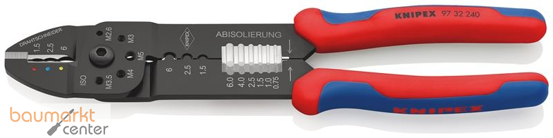 KNIPEX 97 32 240 SB Crimpzange mit Mehrkomponenten-H�llen schwarz lackiert 240 mm