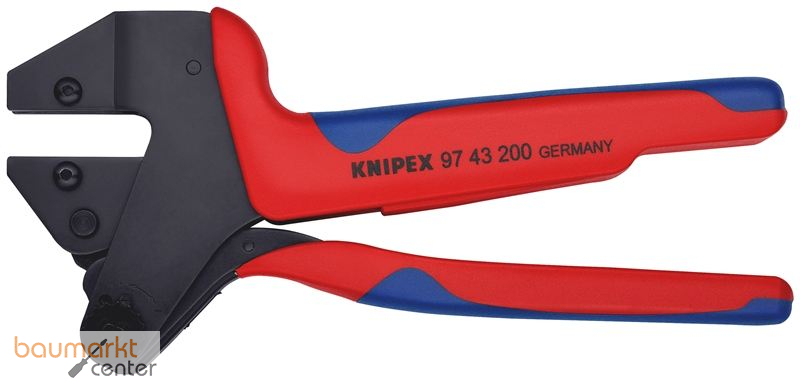KNIPEX 97 43 200 A Crimp-Systemzange f�r auswechselbare Crimpeins�tze mit Mehrkomponenten-H�llen br�niert 200 mm